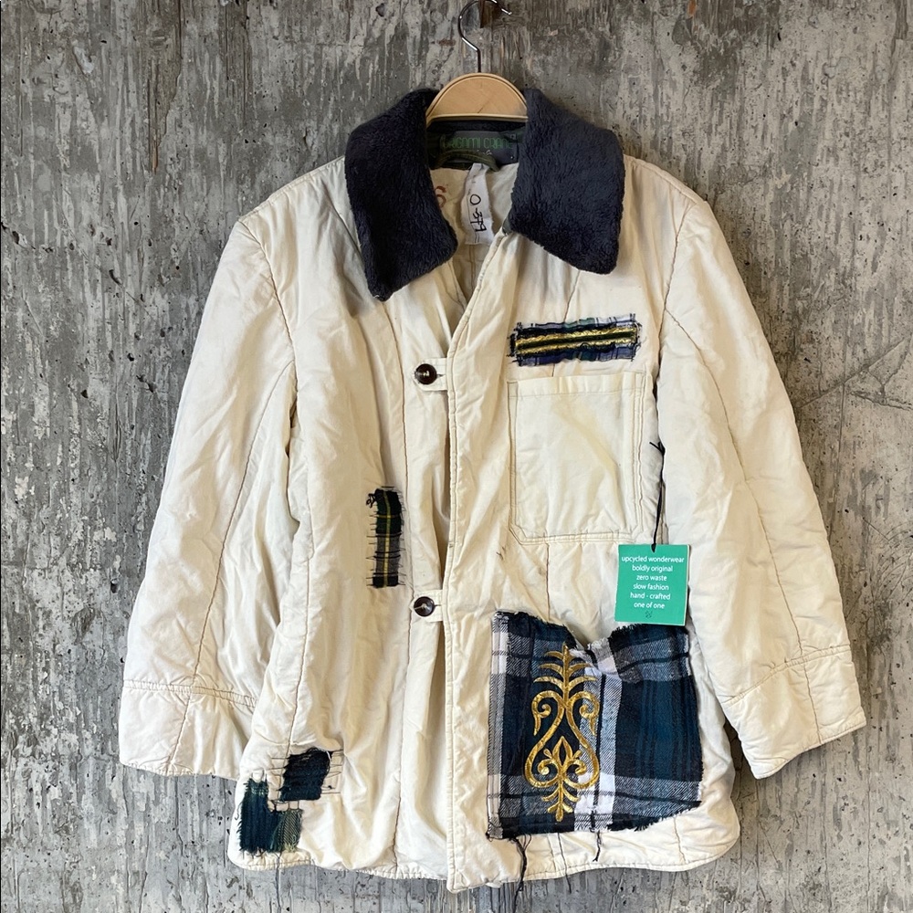 ORIGAMI CRANE Women's Patchwork Jacket Size M